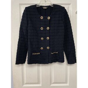 Cachemiras SS Wool Womens Jacket Gold Buttons Small